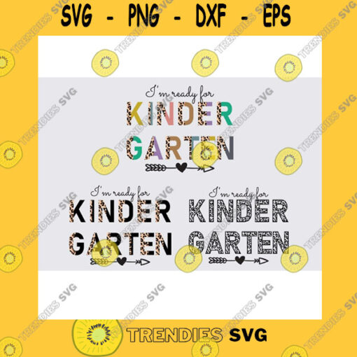Funny SVG Im Ready For Kindergarten Svg Png Hello Kindergarten Png Half Leopard Cheetah Print Im Ready For Kindergarten Svg Png Kindergarten Svg