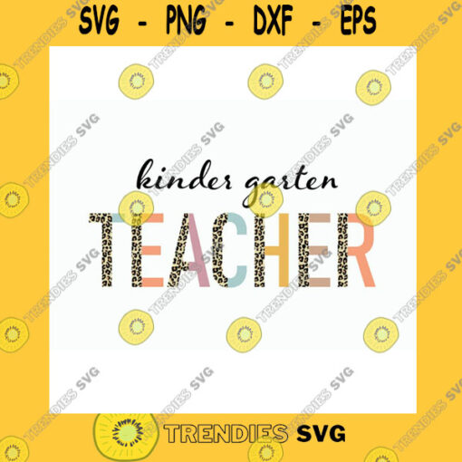 Funny SVG Leopard Kinder Garten Teacher Svg Half Leopard Print Teacher Svg Kinder Garten Leopard Cheetah Print Half Print Svg Half Leopard Teacher