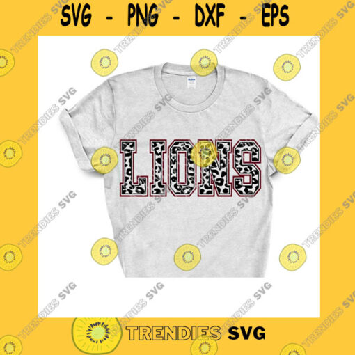 Funny SVG Lions Leopard Print Mascot Svg Digital Cut File Png