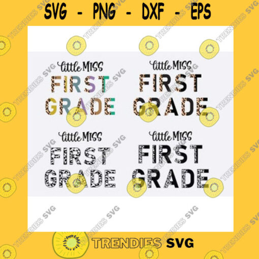 Funny SVG Little Miss First Grade Svg Png Little Miss 1St Grade Svg Png Half Leopard Cheetag Print Little Miss 1St Grade Png Svg 1St Grade Svg Png