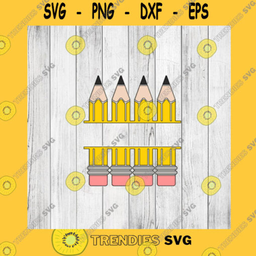 Funny SVG Pencil Monogram Svg Png Instant Download