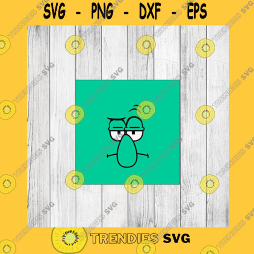 Funny SVG Squid Face Svg Png Instant Digital