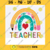 Funny SVG Teacher Rainbow Png Svg Teacher Png Svg Half Leopard Teacher Life Png Svg Teacher Svg Teach Love Inspire Rainbow Svg Png Teacher