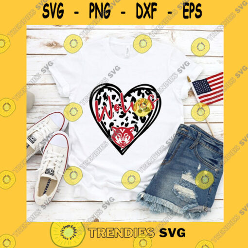 Funny SVG Wolves Svg Leopard Heart Svg Wolves Sublimation Design Leopard Tshirt Cut Design