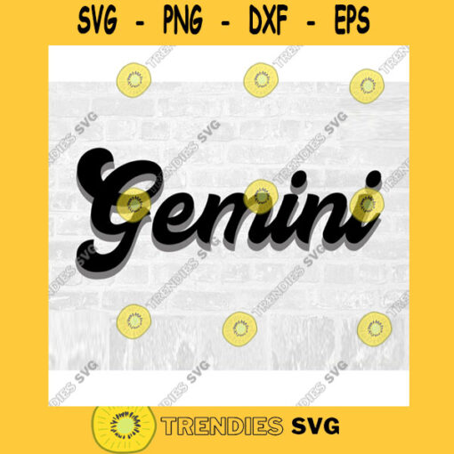 Gemini SVG May Birthday June Birthday Retro SVG Zodiac SVG Astrology Svg Commercial Use Svg Printable Sticker