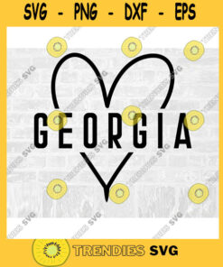 Georgia SVG Georgia Heart SVG Hand Drawn Heart SVG Georgia Love Svg Doodle Heart Svg Georgia Sticker Svg Commercial Use Svg
