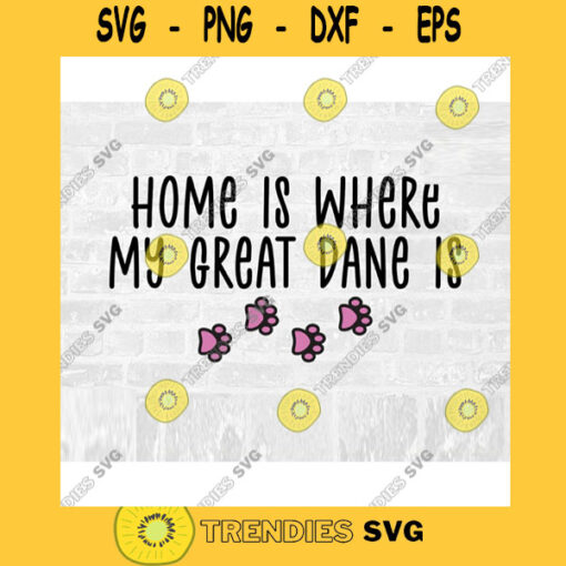 Great Dane SVG Dog Breed Svg Paw Print SVG Commercial Use Svg Dog Breed Stickers Svg