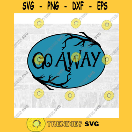 Halloween Doormat SVG Go Away SVG Wreath SVG Commercial Use Printable Sticker