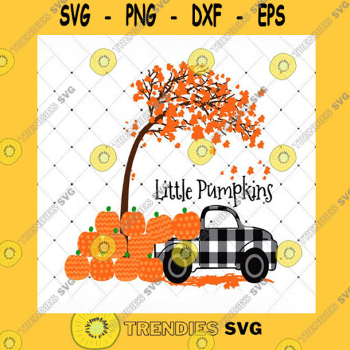 Halloween SVG 11 Little Pumpkins Svg Truck Maple Tree Fall Season Svg