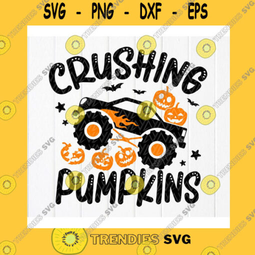 Halloween SVG Crushing Pumpkins Svg Pumpkin Monster Truck Svg Halloween Monster Truck Svg Kids Svg Gift Halloween Instant Download Files For Cricut