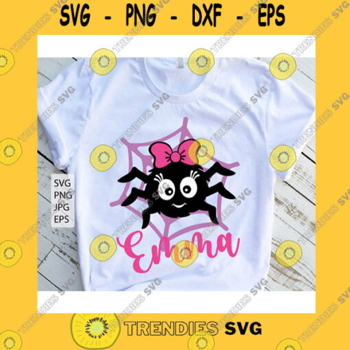 Halloween SVG Cute Girl Spider With Bow Svg Spooky Spider Svg Spider Web Svg Girl Halloween Svg Kid Halloween Shirt Svg File For Cricut