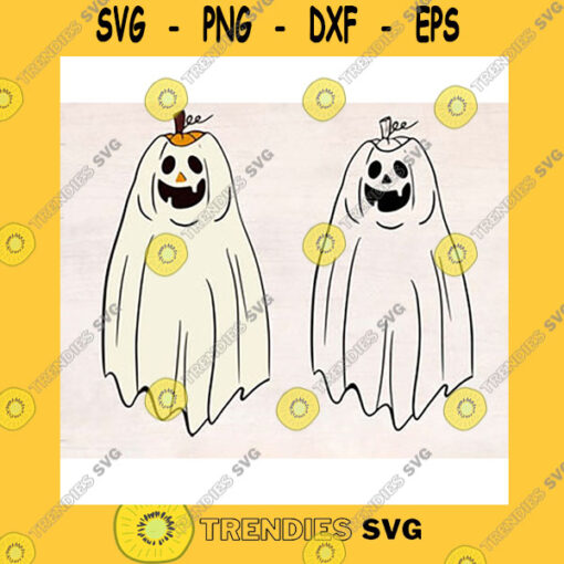 Halloween SVG Cute Pumpkin Ghost Svg Bundle Halloween Pumpkins Tshirt Layered Svg Cutting File For Cricut Png Sublimitation Clipart Tshirt Mug Design