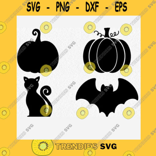 Halloween SVG Halloween Art Bundle Svg Cut File Pumpkin Bat Cat
