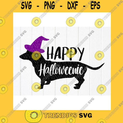 Halloween SVG Happy Halloweenie Svg Funny Dachshund Witch Svg Halloween Dachshund Dog Svg Dachshund Lovers Svg Instant Download Files For Cricut