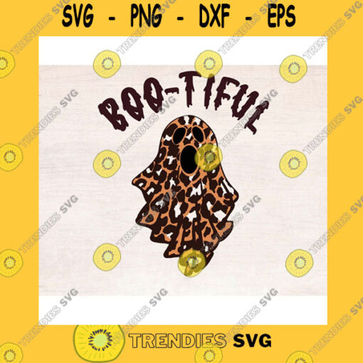 Halloween SVG Leopard Ghost Svg Bootiful Svg Halloween Mama Layered Svg Cutting File For Cricut Png Sublimitation Clipart Girl Tshirt Mug Design