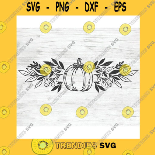 Halloween SVG Pumpkin Border Svg File Pumpkin Svg Pumpkin Leaves Border Svg Pumpkin Frame Cut File Halloween Thanksgiving Fall Autumn Border Svg