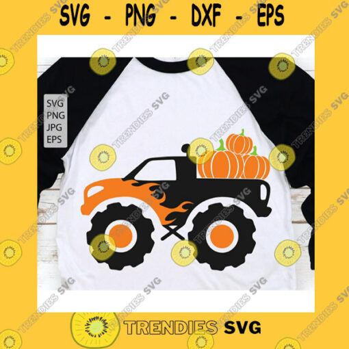 Halloween SVG Pumpkin Monster Truck Svg Thanksgiving Svg Happy Halloween Svg Boys Halloween Svg Pumpkin Truck Svg Boy Halloween Shirt Design