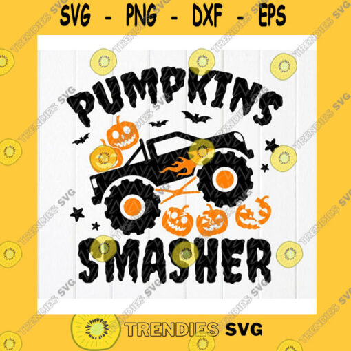 Halloween SVG Pumpkin Smasher SvgHalloween Monster Truck SvgPumpkin Monster Truck SvgKids Halloween SvgBoy HalloweenInstant Download Files For Cricut