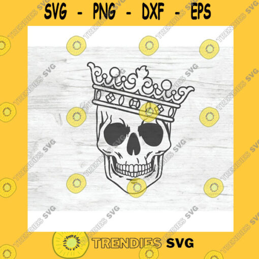 Halloween SVG Skull With Crown Svg File Crown Skull Svg Skull Cut File Queen King Skull Svg File Halloween Steampunk Gothic Svg Witchy Svg Files