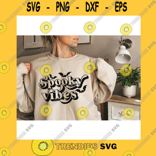 Halloween SVG Spooky Vibes Svg And PngSpooky SvgHalloween SvgRetro Halloween SvgHalloween Shirt SvgSvg File For Cricut