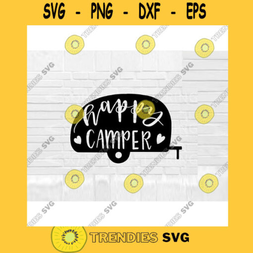 Happy Camper Hand Lettered SVG camping svg Happy Camper files fro Cricut camping cut files svg png