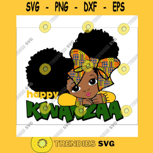 Happy Kwanzaa SVGPeekaboo girl princess svg Little melanin queen Svg Dxf Png cut file for CricuT African American clipart crown bow