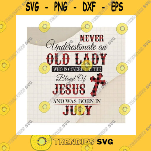 Jesus SVG Never Underestimate An Old Lady Who Is Covered By The Blood Of Jesus Was Born In September Svg Christian Cross Cricut
