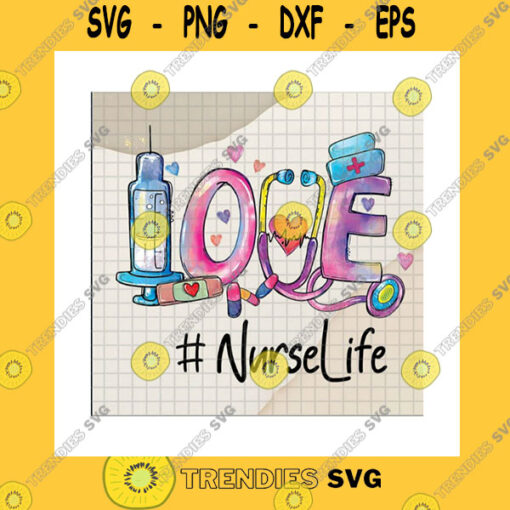 Job SVG Love Nurse Life PngCustom HashtagCute Nurse Stuffs PngNurse Life PngCna LifeRegistered NurseHypodermic NeedlePng Sublimation Print