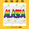 LGBT Pride Alaska SVG Rainbow SVG Commercial Use Instant Download Printable Vector Clip Art Svg Eps Dxf Png Pdf