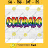 LGBT Pride Colorado SVG Rainbow SVG Commercial Use Instant Download Printable Vector Clip Art Svg Eps Dxf Png Pdf