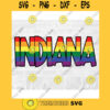 LGBT Pride Indiana SVG Rainbow SVG Commercial Use Instant Download Printable Vector Clip Art Svg Eps Dxf Png Pdf