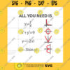 Love SVG All You Need Is Love Math
