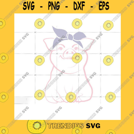 Love SVG Sow With Ribbon Pig Sow