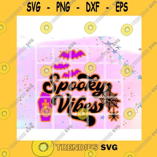 Love SVG Spooky Vibes Boo Stacked