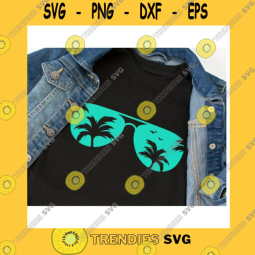 Love SVG Summer Beach Sunglasses Palm Tree