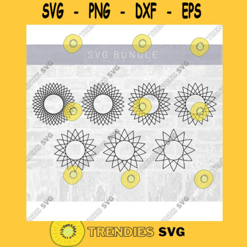 Mandala SVG Bundle Round Frame SVG Geometric Art Commercial Use SVG Printable Sticker