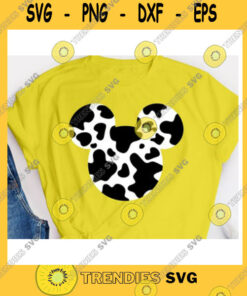 Mickey SVG Cow Skin Pattern Design For S