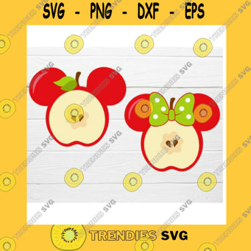 Mickey SVG Mouse Apples Fruits Candy For T