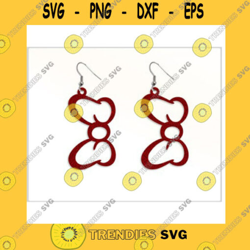 Mickey SVG Mouse Bow Earrings Templates