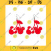 Mickey SVG Mouse Cherry Earrings Template