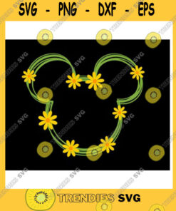 Mickey SVG Mouse Floral Head For S