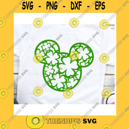Mickey SVG Mouse Head Clovers 2021 St Patricks
