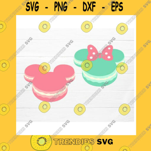 Mickey SVG Mouse Head Macarons Mouse Sweets Cut
