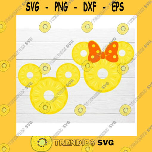 Mickey SVG Mouse Head Pineapple Summer Fruits