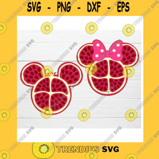 Mickey SVG Mouse Head Pomegranate Fall Fruits