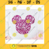 Mickey SVG Mouse Head Roses Floral Cut File For
