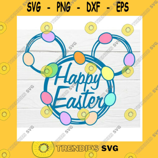 Mickey SVG Mouse Head Wreath 2022 Happy Easter