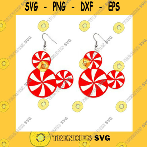 Mickey SVG Sandy Mouse Head Earrings Template