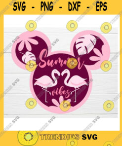 Mickey SVG Summer Vibes Flamingos S Mouse