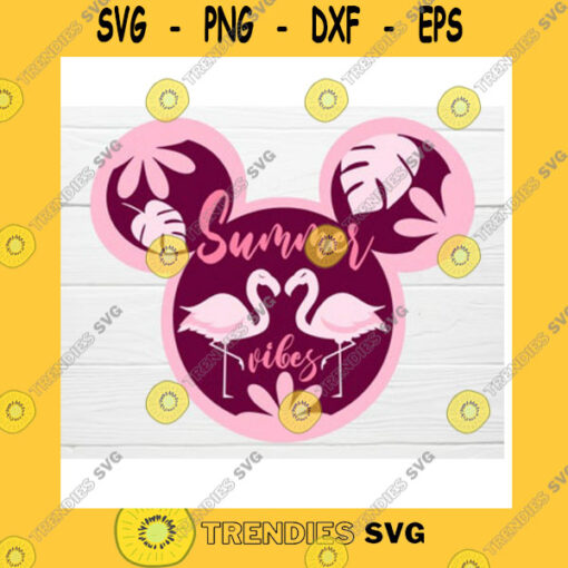 Mickey SVG Summer Vibes Flamingos S Mouse